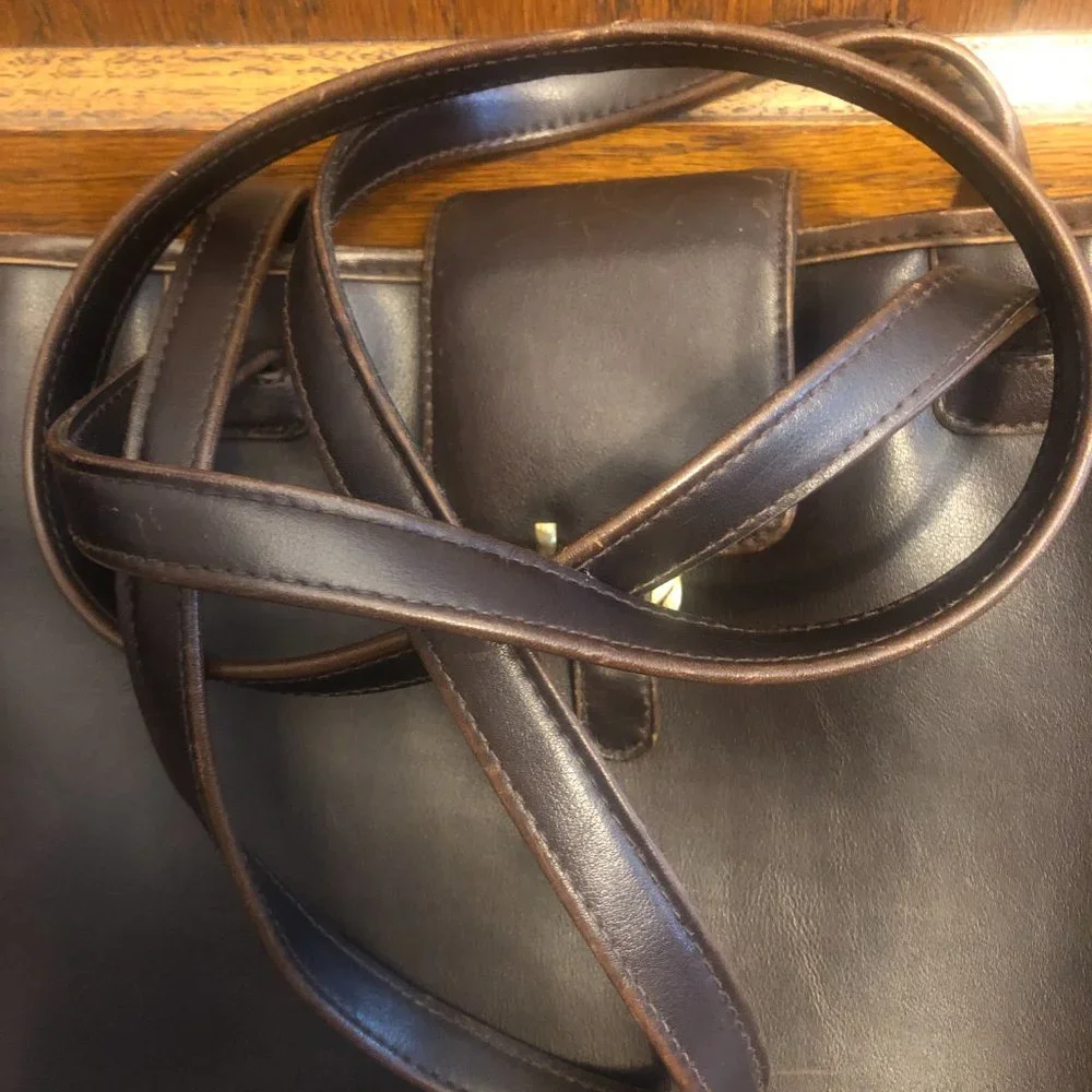 Vintage Liz Claiborne Lush Brown Leather Classic Shoulder Bag / Satchel - Picture 13 of 16